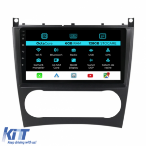 Navigation for Mercedes C-Class W203, CLK W209 (2005 - 2009), 9Inch, 6Gb Ram, 128Gb Storage, Carplay