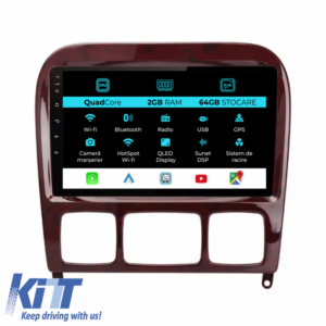 Navigation for Mercedes S-Class W220 (1998-2005), 9Inch, 2Gb Ram, 64Gb Storage, Carplay.