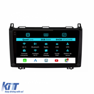 Navigation for Mercedes Vito, Sprinter, Viano, B200, A Class (2005-2012), 9Inch, 2Gb Ram, 32Gb Storage, Carplay