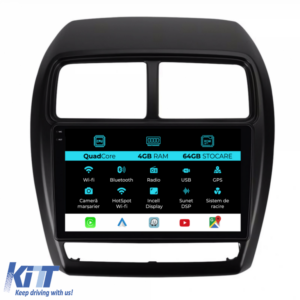 Navigation for Mitsubishi ASX, 2016 - 2019, QuadCore, 9 Inch, 4Gb Ram, 64Gb Storage, Carplay