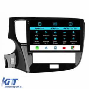 Navigation for Mitsubishi Outlander (2019-2021), QuadCore, 10 Inch, 4Gb Ram, 64Gb Storage, Carplay