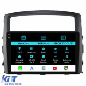 Navigation for Mitsubishi Pajero, 2006-2018, 9 Inch, 6Gb Ram, 128Gb storage, Carplay