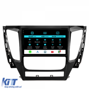 Navigation for Mitsubishi Pajero, 2016-2018, QuadCore, 9 Inch, 4Gb Ram, 64Gb Storage, Carplay