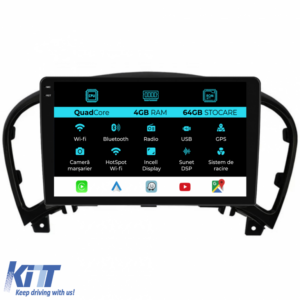 Navigation for Nissan Juke, 2010-2017, QuadCore, 9 Inch, 4Gb Ram, 64Gb Storage, Carplay
