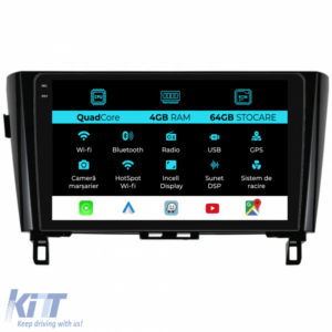Navigation for Nissan Qashqai J11, X Trail T32 (2013-2018), QuadCore, 10Inch, 4Gb Ram, 64Gb Storage, Carplay