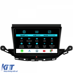 Navigation for Opel Astra K, 2016 - 2020, QuadCore, 9 Inch, 4Gb Ram, 64Gb storage, Carplay