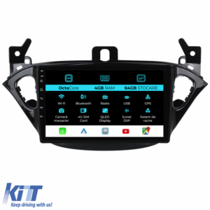 Navigation for Opel Corsa E, Adam (2012 - 2019), 9Inch, 4Gb Ram, 64Gb Storage, Carplay