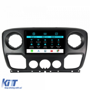 Navigation for Opel Movano, Renault Master, Nissan NV400 (2010-2020), 10 Inch, 8Gb Ram, 256Gb Storage, Carplay