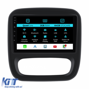 Navigation for Opel Vivaro, Renault Trafic, Fiat Talento (2014 - 2018), 9 Inch, 2Gb Ram, 64Gb storage, Carplay