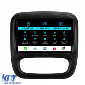 Navigation for Opel Vivaro, Renault Trafic, Fiat Talento (2014 - 2018), 9 Inch, 2Gb Ram, 32Gb storage, Carplay
