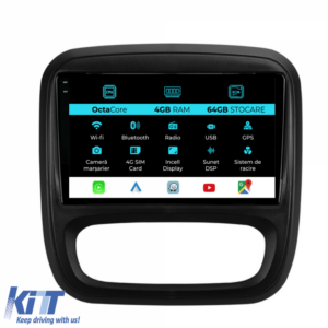 Navigation for Opel Vivaro, Renault Trafic, Fiat Talento (2014 - 2018), 9 Inch, 4Gb RAM, 64Gb storage, Carplay