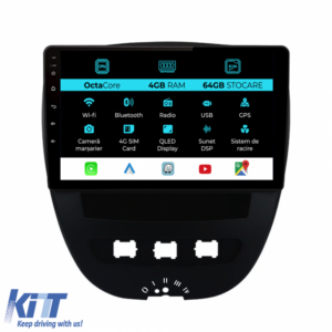 Navigation for Peugeot 107, Citroen C1, Toyota Aygo (2005 - 2015), 10 Inch, 4Gb Ram, 64Gb Storage, Carplay