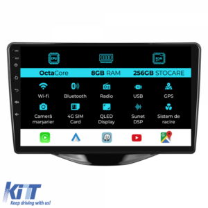 Navigation for Peugeot 107, Citroen C1, Toyota Aygo (2014 - 2022), 9Inch, 8Gb Ram, 256Gb Storage, Carplay