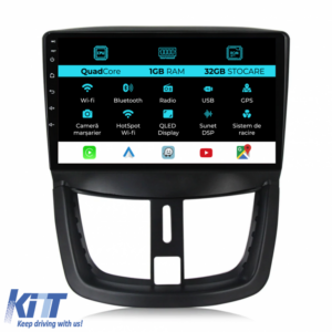 Navigation for Peugeot 207, (2006-2015), 9Inch, 1Gb Ram, 32Gb Storage, Carplay