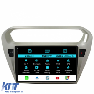 Navigation for Peugeot 301, (2013-2018), 9Inch, 8Gb Ram, 256Gb Storage, Carplay