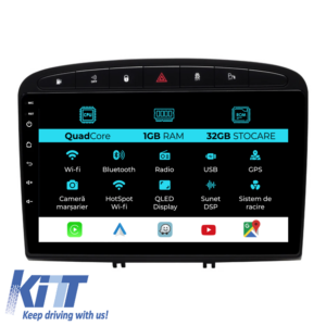Navigation for Peugeot 308 408 (2008-2013), 9Inch, 1Gb Ram, 32Gb Storage, Carplay