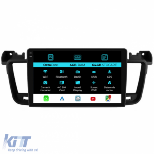 Navigation for Peugeot 508, (2010-2018), 9 Inch, 4Gb Ram, 64Gb Storage, Carplay