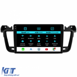 Navigation for Peugeot 508, (2010-2018), QuadCore, 9Inch, 4Gb Ram, 64Gb Storage, Carplay