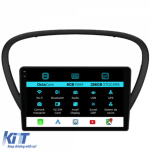 Navigation for Peugeot 607, (2004-2011), 9Inch, 8Gb Ram, 256Gb Storage, Carplay