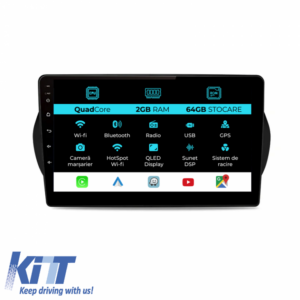 Navigation for Peugeot Bipper, (2008 - 2017), 10 Inch, 2Gb Ram, 64Gb Storage, Carplay