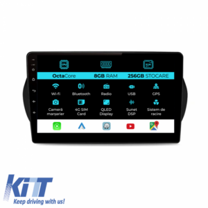 Navigation for Peugeot Bipper, (2008 - 2017), 10Inch, 8Gb Ram, 256Gb Storage, Carplay