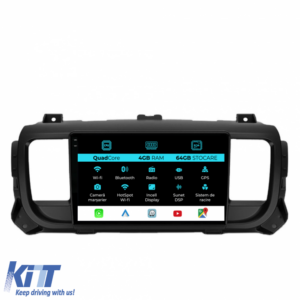 Navigation for Peugeot Expert, Citroen Jumpy 3 (2016-2021), QuadCore, 9 Inch, 4Gb RAM, 64Gb Storage, Carplay