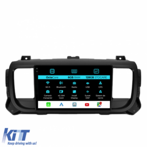Navigation for Peugeot Expert, Citroen Jumpy 3 (2016-2021), 9 Inch, 6Gb RAM, 128Gb Storage, Carplay