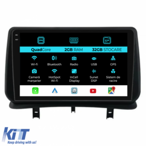 Navigation for Renault Clio 3 (2005-2014), 9 Inch, 2Gb Ram, 32Gb Storage, Carplay