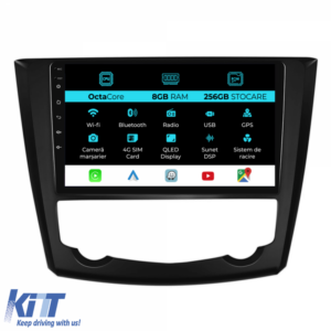 Navigation for Renault Kadjar, 2015-2019, 9 Inch, 8Gb Ram, 256Gb Storage, Carplay