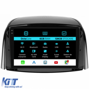 Navigation for Renault Koleos, (2008-2016), 9 Inch, 6Gb Ram, 128Gb Storage, Carplay