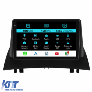 Navigation for Renault Megane 2 (2002-2009), 9 Inch, 4Gb RAM, 64Gb storage, Carplay
