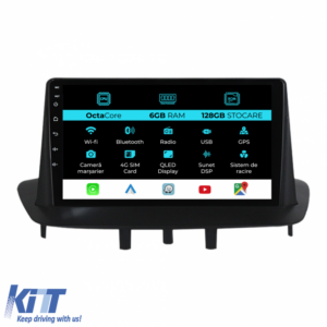 Navigation for Renault Megane 3 (2008-2015), 9 Inch, 6Gb RAM, 128Gb storage, CarPlay