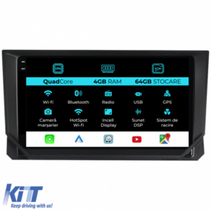 Navigation for Seat Ibiza, 2017 - 2025, QuadCore, 9Inch, 4Gb Ram, 64Gb Storage, Carplay