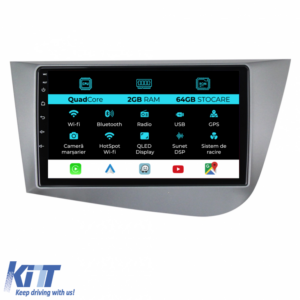 Navigation for Seat Leon Mk2 (2005-2012), 9Inch, 2Gb Ram, 64Gb Storage, Carplay