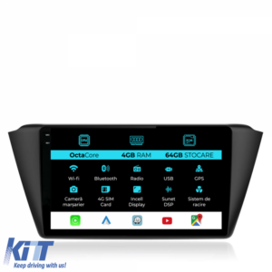 Navigation for Skoda Fabia, 2014-2019, Incell 9Inch, 4Gb Ram, 64Gb Storage, Carplay