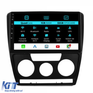Navigation for Skoda Octavia 2, 2004 - 2013, 10 Inch, 1Gb Ram, 32Gb Storage, Carplay