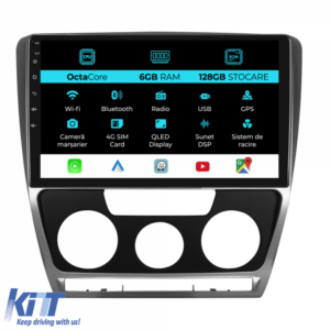 Navigation for Skoda Octavia 2, (2004 - 2013), 10 Inch, 6Gb Ram, 128Gb Storage, Bluetooth, WiFi, Carplay