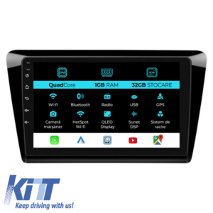 Navigation for Skoda Rapid, 2011 - 2019, 9 Inch, 1Gb Ram, 32Gb storage, Carplay
