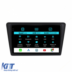 Navigation for Skoda Rapid, 2011-2019, QuadCore, 9 Inch, 4Gb RAM, 64Gb Storage, Carplay