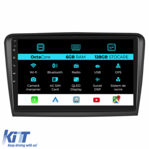 Navigation for Skoda Superb 2, (2008-2015), 10 Inch, 6Gb Ram, 128Gb Storage, Carplay
