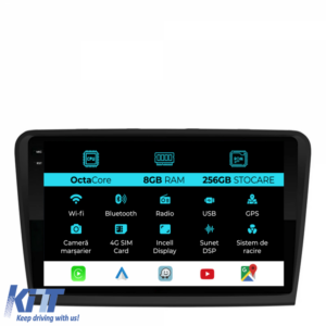 Navigation for Skoda Superb 2 (2008-2015), 10 Inch, 8Gb Ram, 256Gb Storage, Carplay