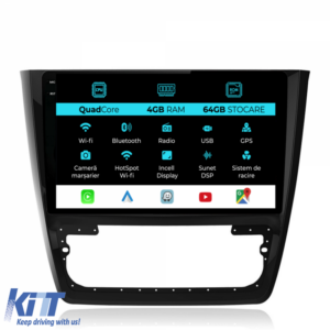 Navigation for Skoda Yeti (2009-2017), QuadCore, 10 Inch, 4Gb RAM, 64Gb Storage, Carplay