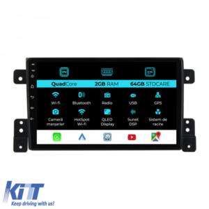 Navigation for Suzuki Grand Vitara 3 (2005-2015), 9Inch, 2Gb Ram, 64Gb Storage, Carplay