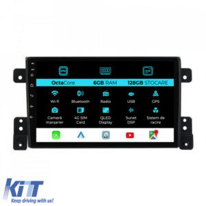 Navigation for Suzuki Grand Vitara 3 (2005-2015), 9Inch, 6Gb Ram, 128Gb Storage, Carplay