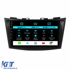 Navigation for Suzuki Swift, 2010-2017, 9 Inch, 2Gb Ram, 64Gb Storage, Carplay