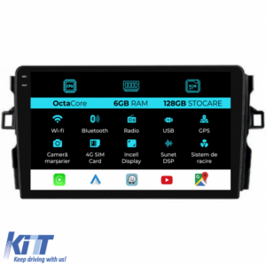 Navigation for Toyota Auris, (2006 - 2012), 10 Inch, 6Gb Ram, 128Gb Storage, Carplay