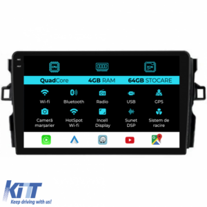 Navigation for Toyota Auris, (2006 - 2012), QuadCore, 10Inch, 4Gb Ram, 64Gb Storage, Carplay.
