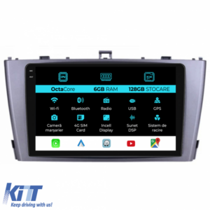 Navigation for Toyota Avensis, (2008-2015), 9Inch, 6Gb Ram, 128Gb Storage, Carplay