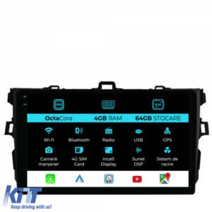 Navigation for Toyota Corolla, 2006-2013, 9 Inch, 4Gb Ram, 64Gb Storage, Carplay.