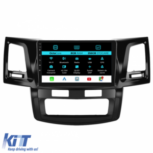 Navigation for Toyota Hilux VII (2004 - 2015), 9 Inch, 8Gb Ram, 256Gb Storage, Carplay